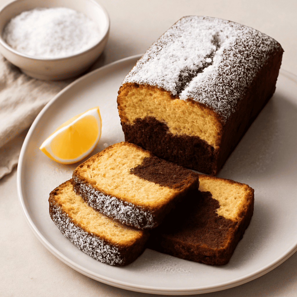 Plum cake al limone e cacao