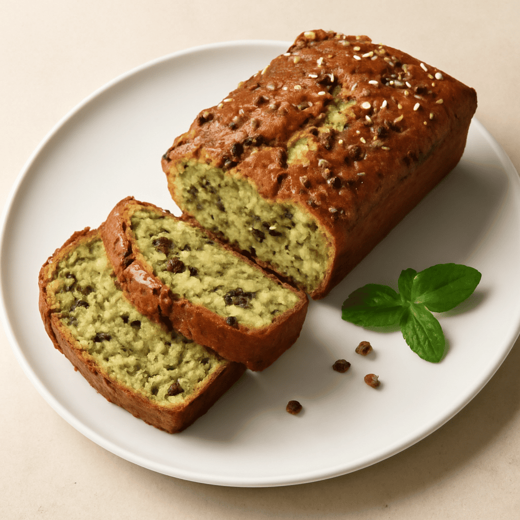 Plum cake alla menta e gocce di cioccolato