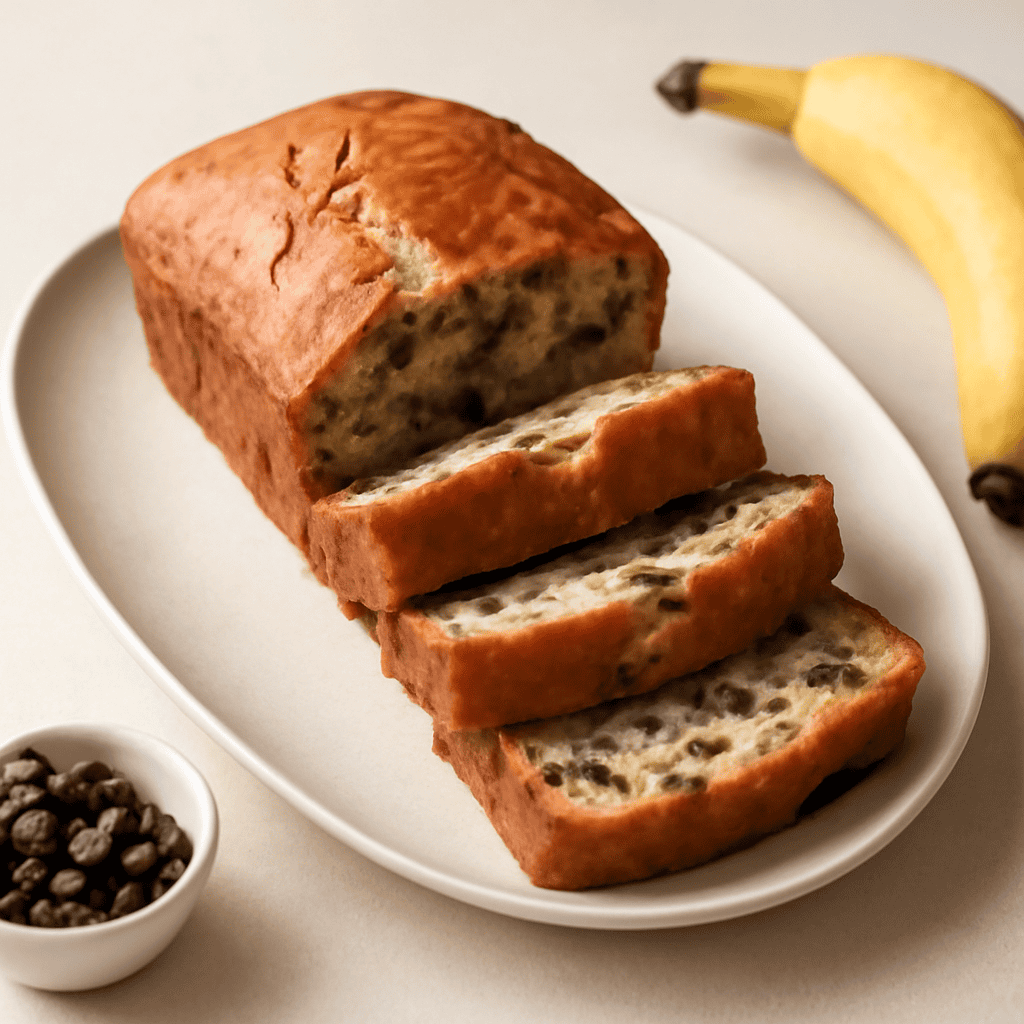 Plumcake alla banana con gocce di cioccolato
