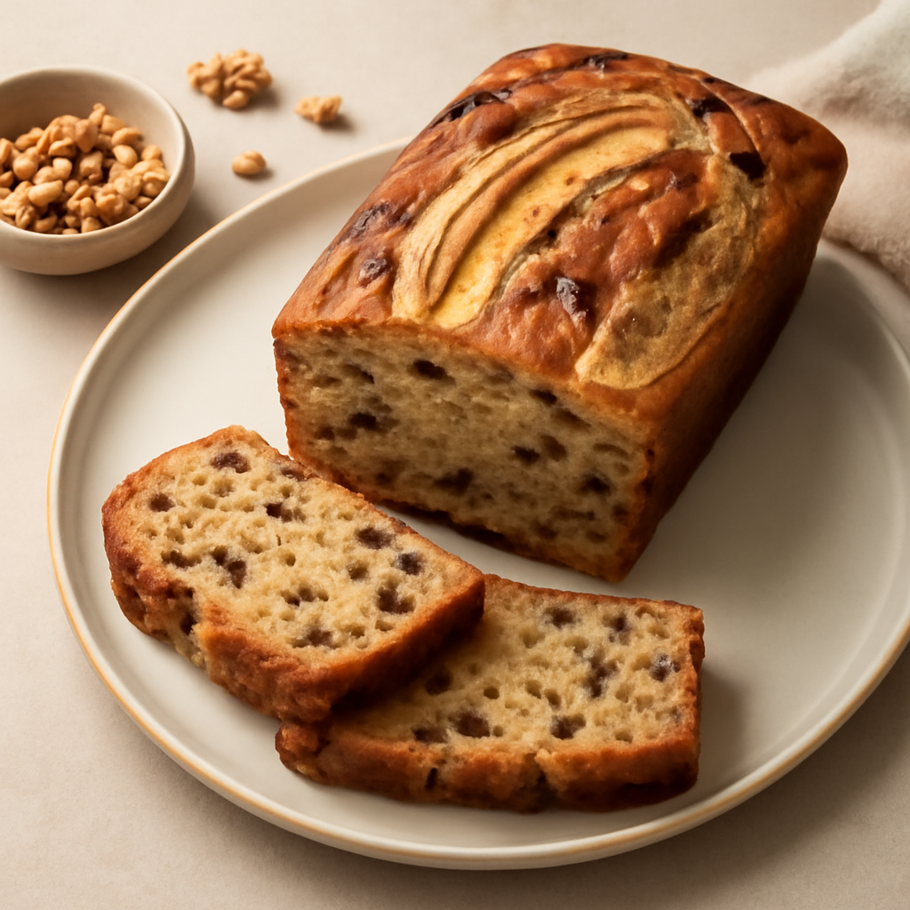 Plumcake banane noci e cioccolato