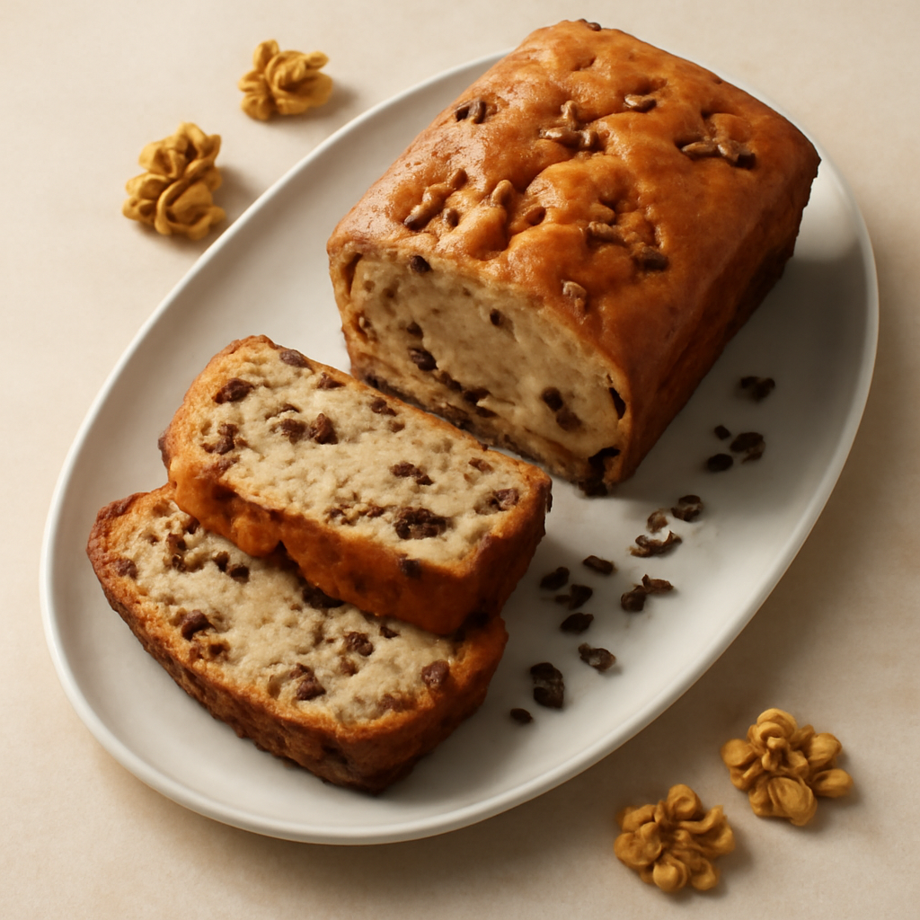 Plumcake noci e cioccolato