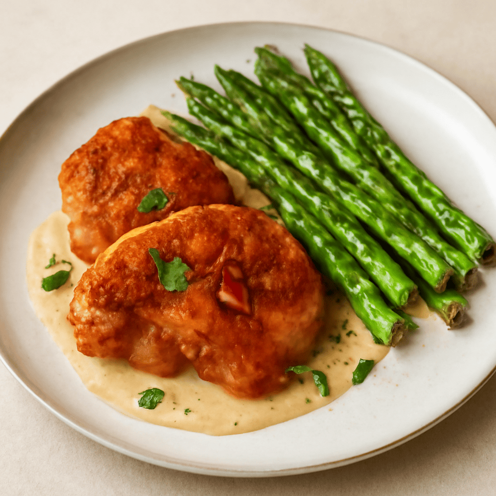 Pollo alla paprika con asparagi selvatici grigliati
