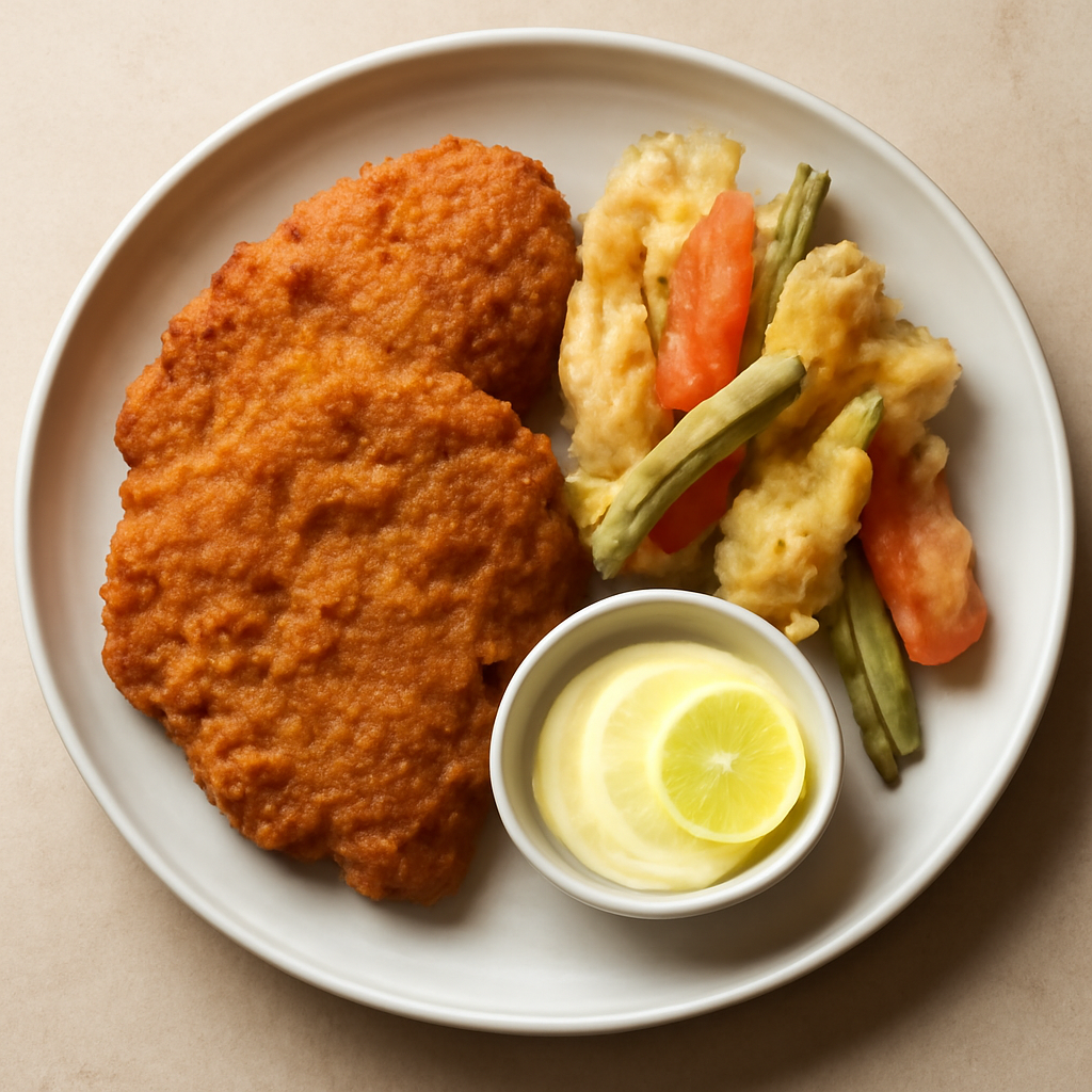 pollo fritto con maionese e tempura alla birra