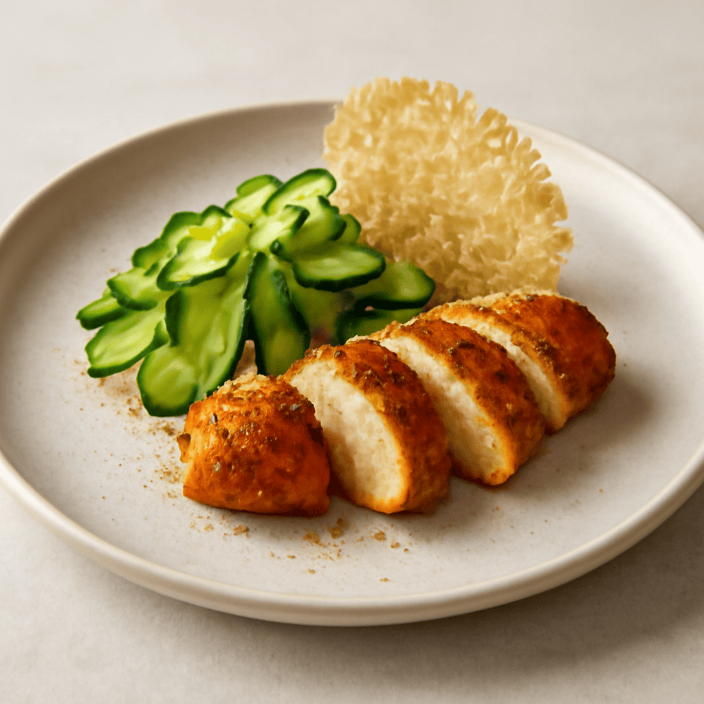 pollo speziato con cialda