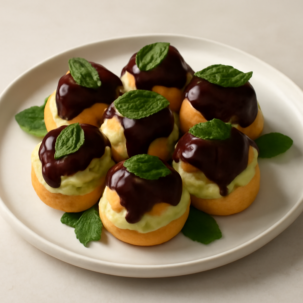 Profiterol aromatizzato alla menta