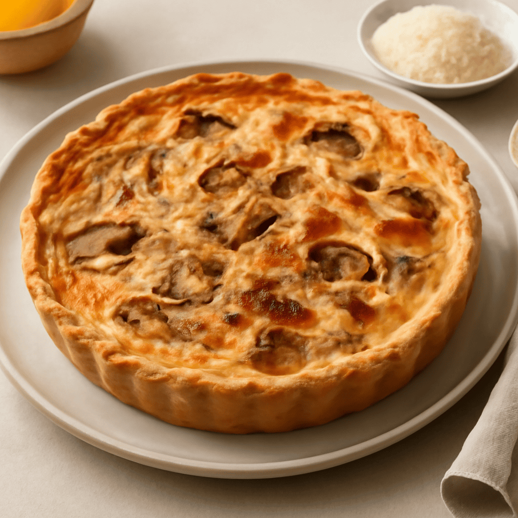 Quiche ai porcini e speck
