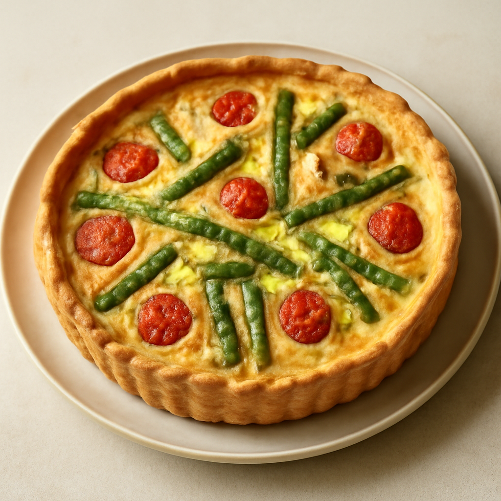 Quiche asparagi e pomodori datterini
