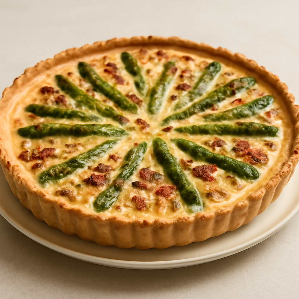 Quiche con asparagi e pancetta