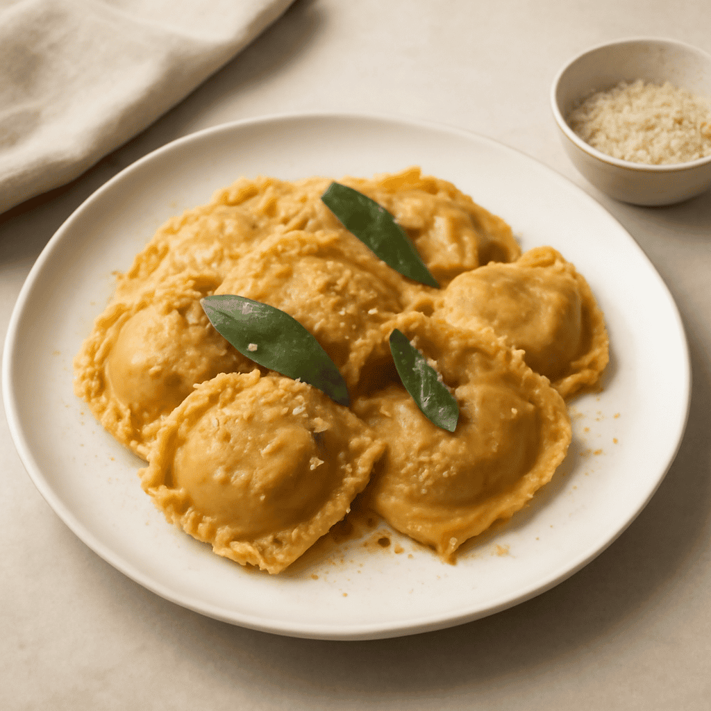 Ravioli di Zucca Caffè e Amaretto