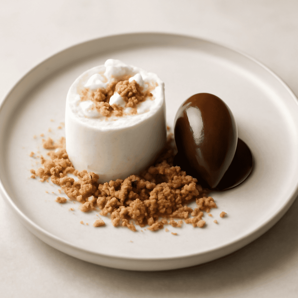 Ricotta, cioccolato e crumble alla cannella