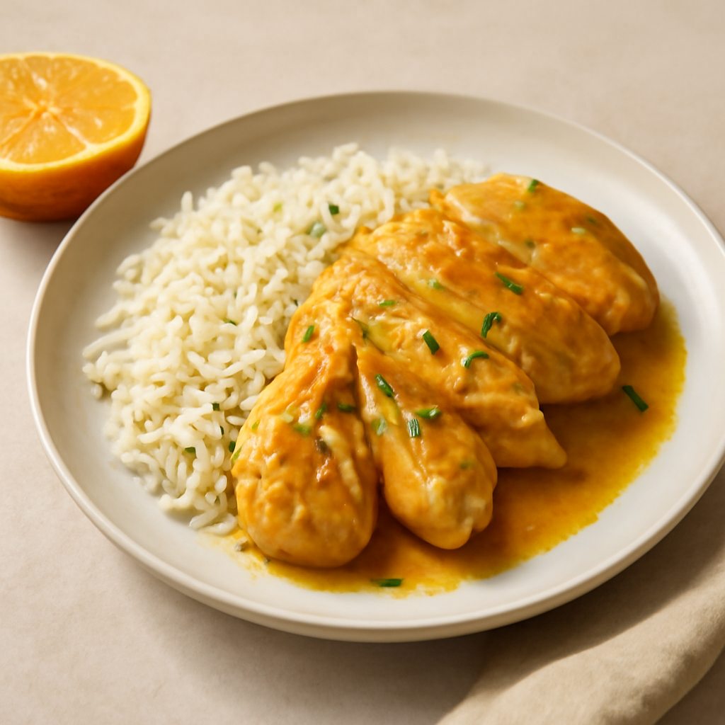 Riso basmati con pollo all’ arancia