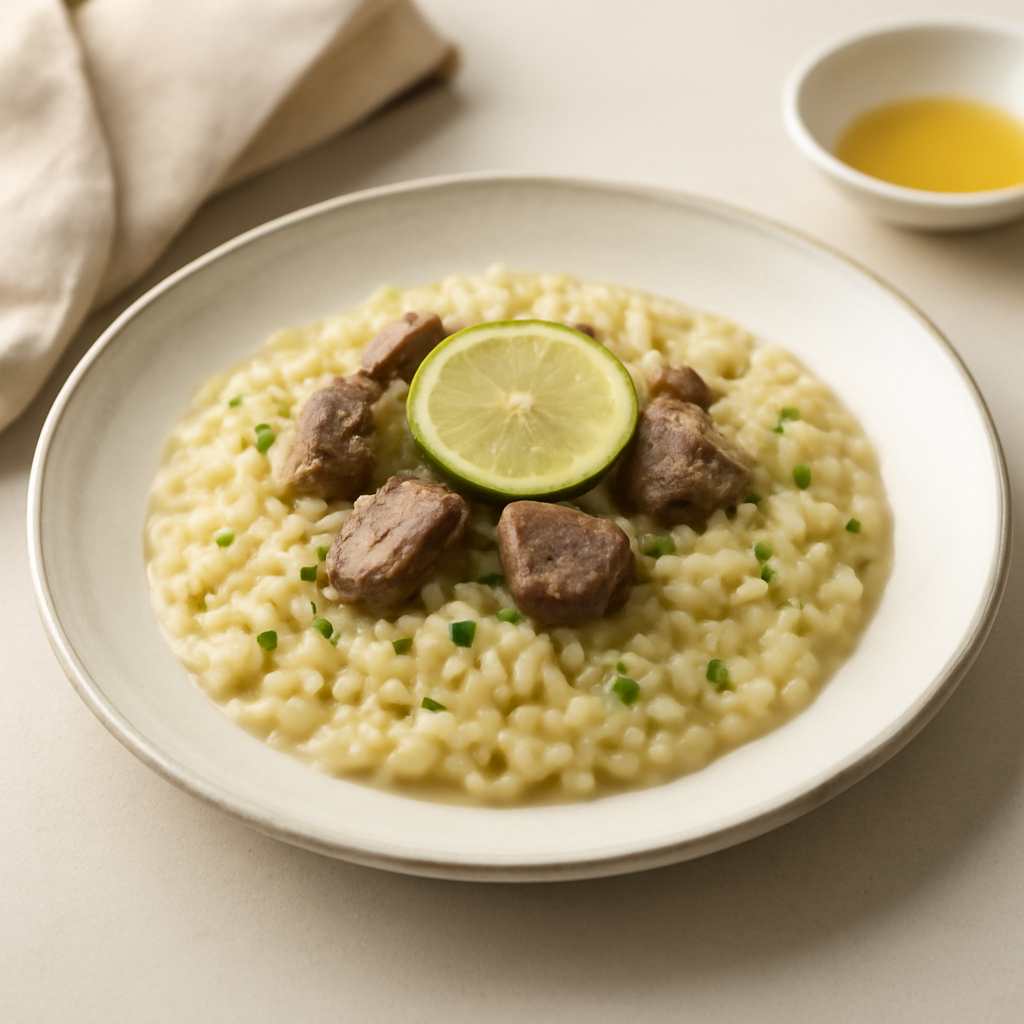 risotto agnello e bergamotto
