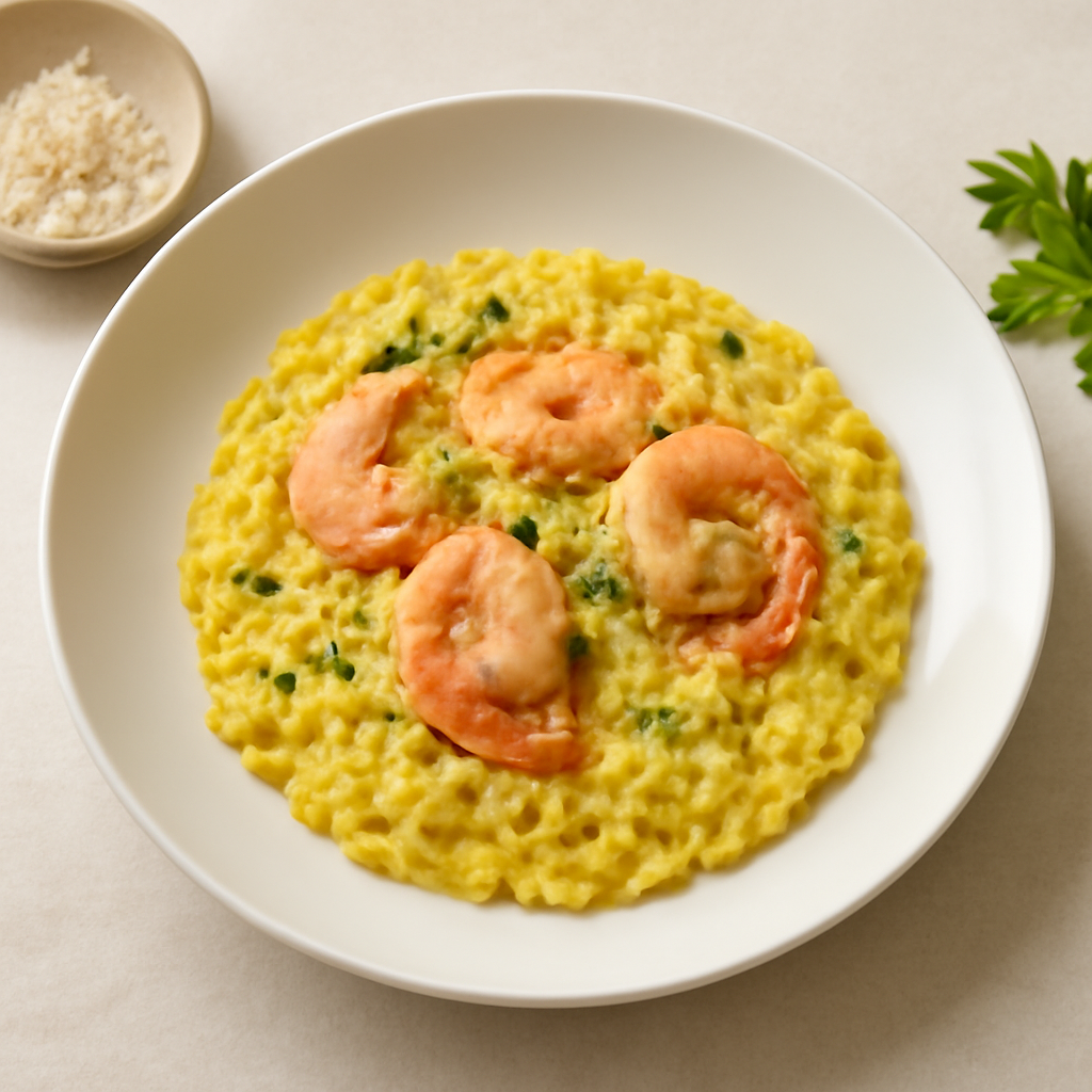 Risotto ai gamberi con zafferano