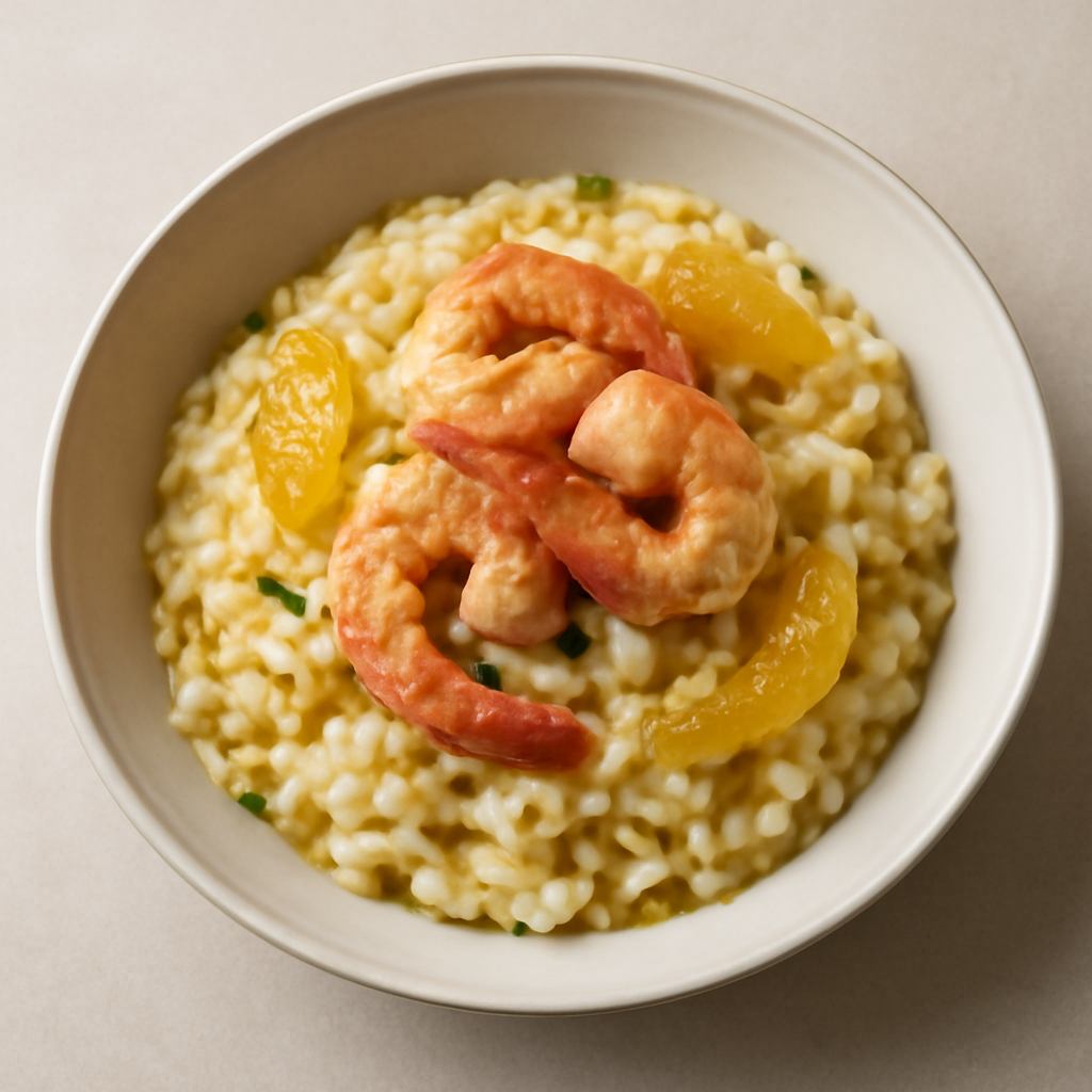Risotto ai gamberi e arancio