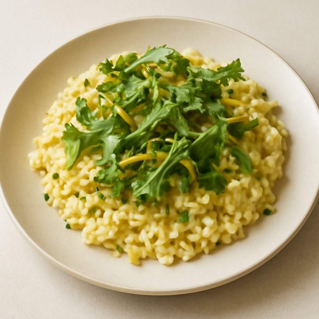 Risotto al limone rucola e pistacchio