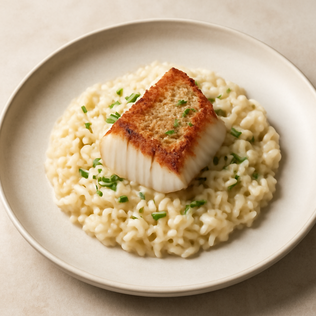 risotto al mascarpone e filetto di cernia
