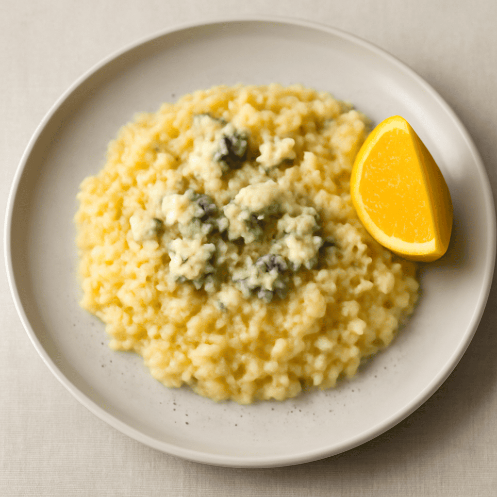 risotto all’ arancia e gorgonzola