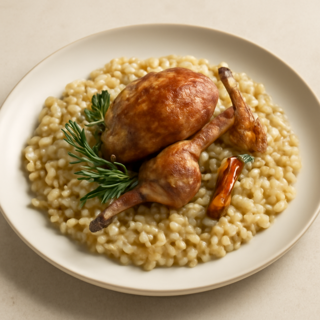 Risotto alla quaglia e cannella
