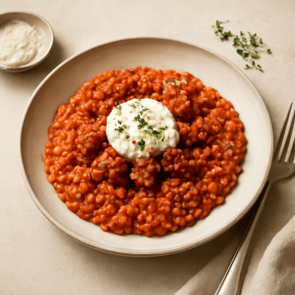 RISOTTO ALLA SALSICCIA ROSSA DI CASTELPOTO E RICOTTA