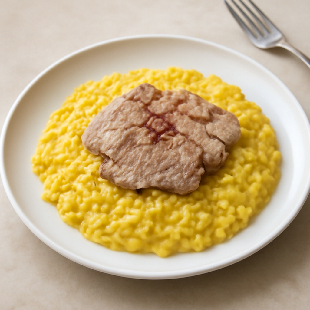 Risotto allo zafferano e vitello