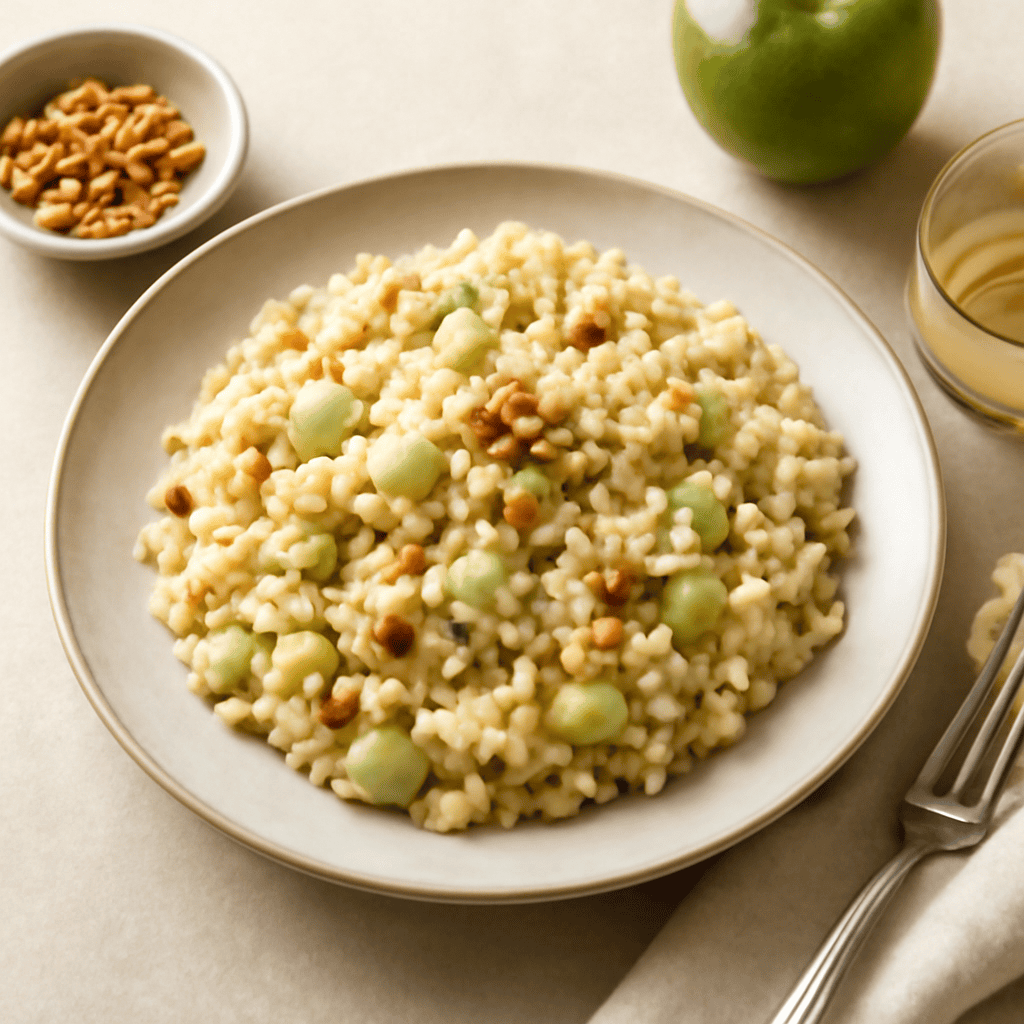 Risotto con Mela Verde, Noci e Zenzero