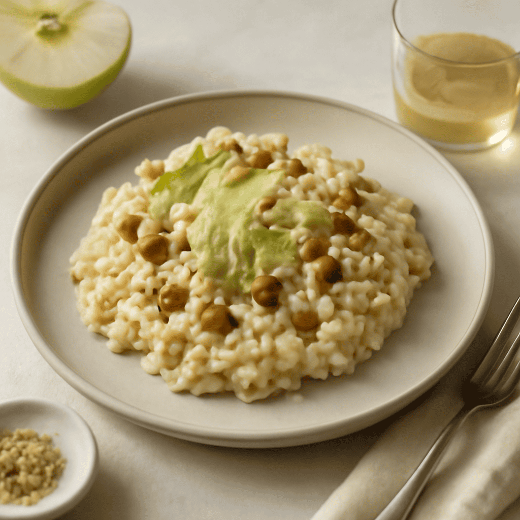 Risotto con Mela Verde, Noci e Zenzero