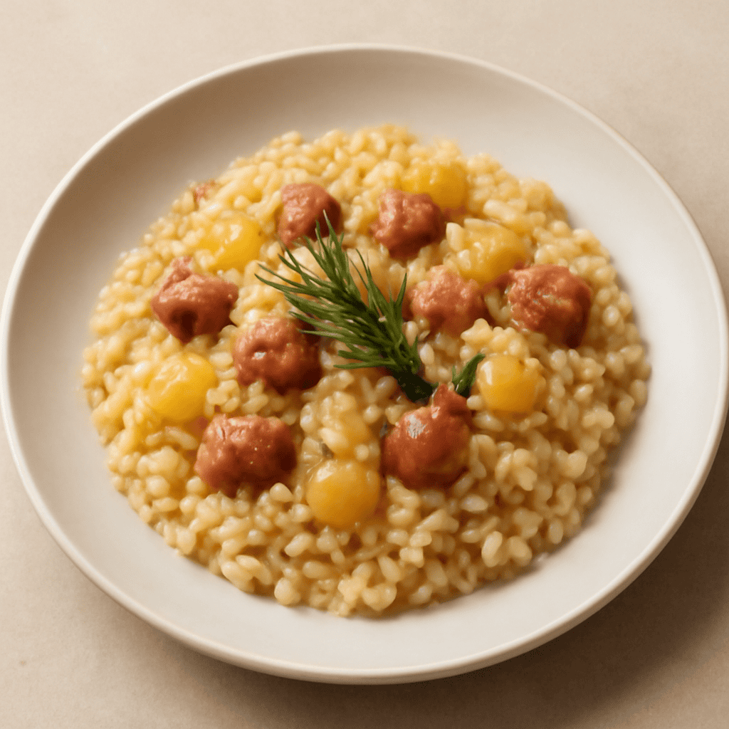 Risotto con salsiccia e patate