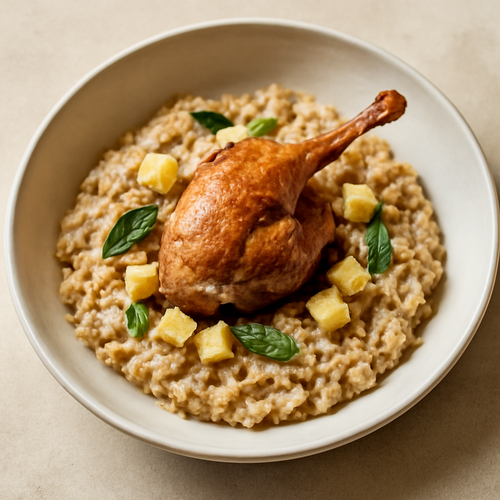 risotto di quaglia con mela e cannella