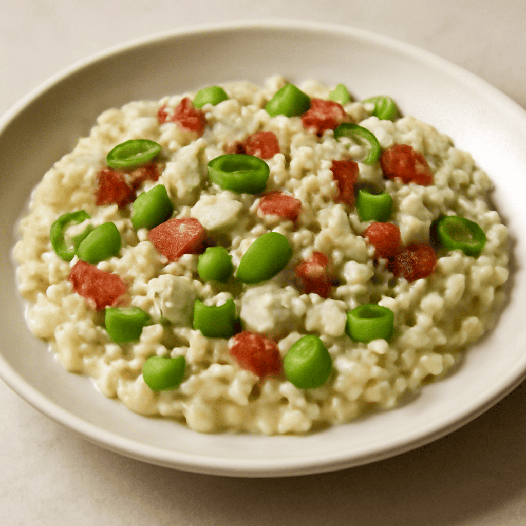 risotto fave e gorgonzola