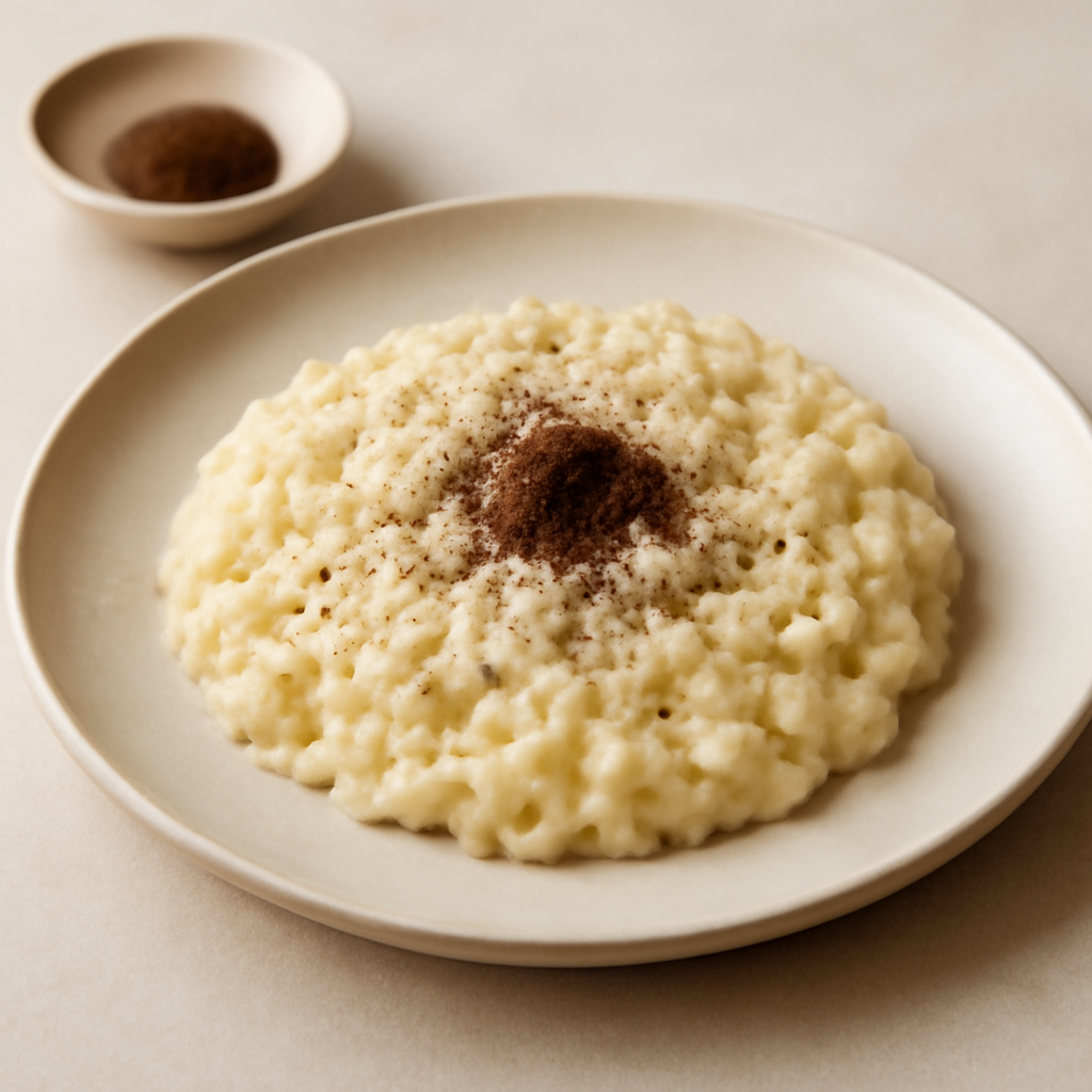 Risotto panna e grana profumato alla liquirizia