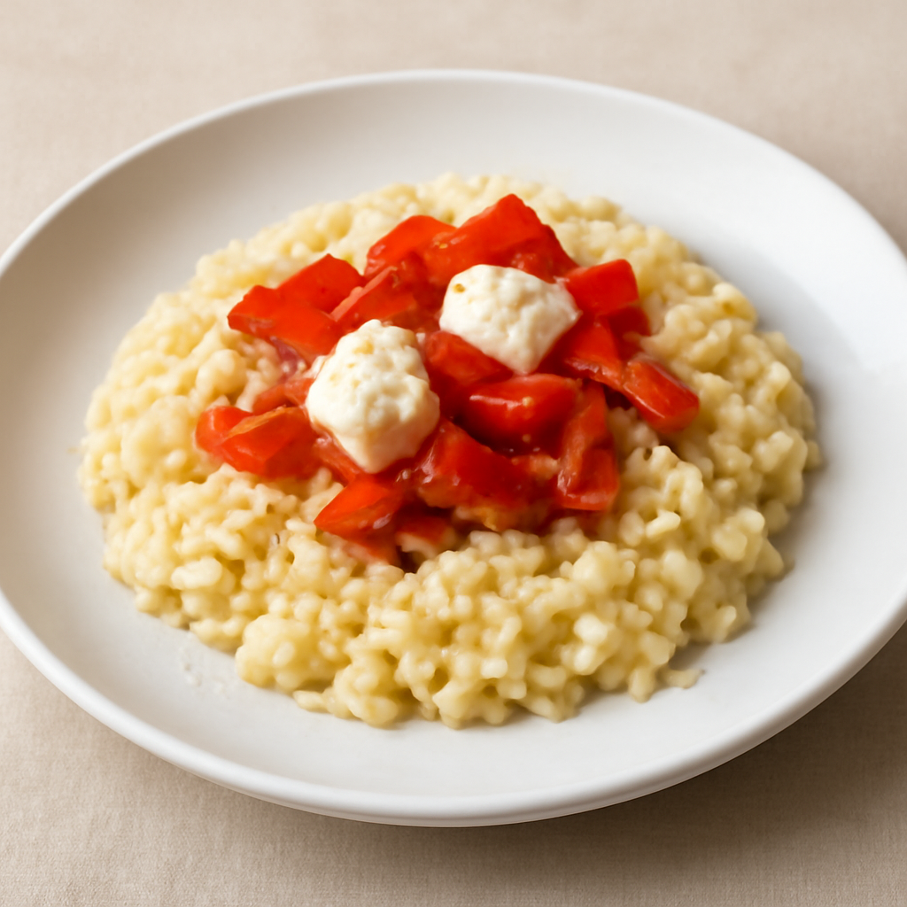 Risotto peperoni e philadelphia