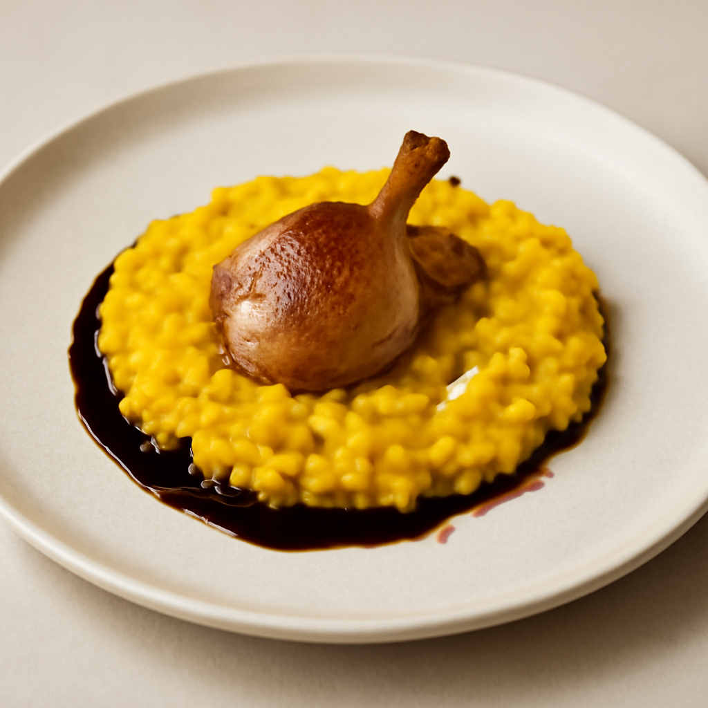 risotto zafferano e quaglia