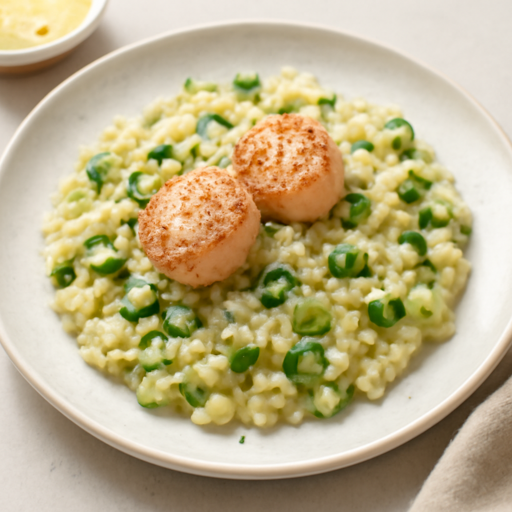 risotto zucchine e capesante