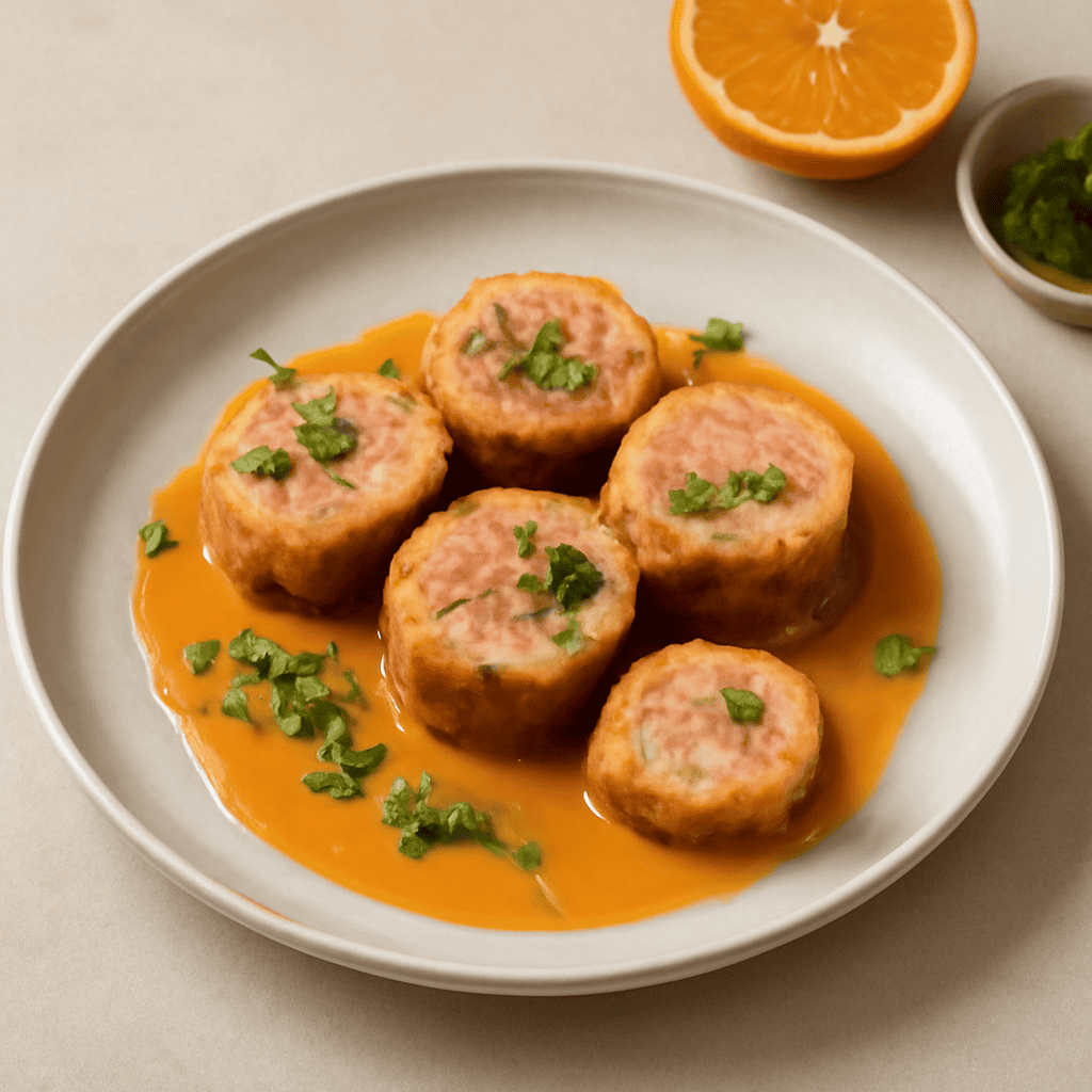 rondelle di trota e salsa all’arancio