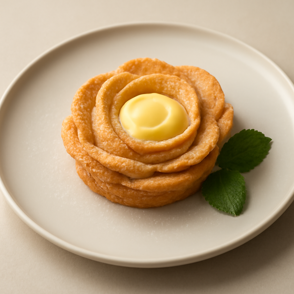 ROSA DI SABLÈ CON CUORE DI CREMA LIMONE E MENTA