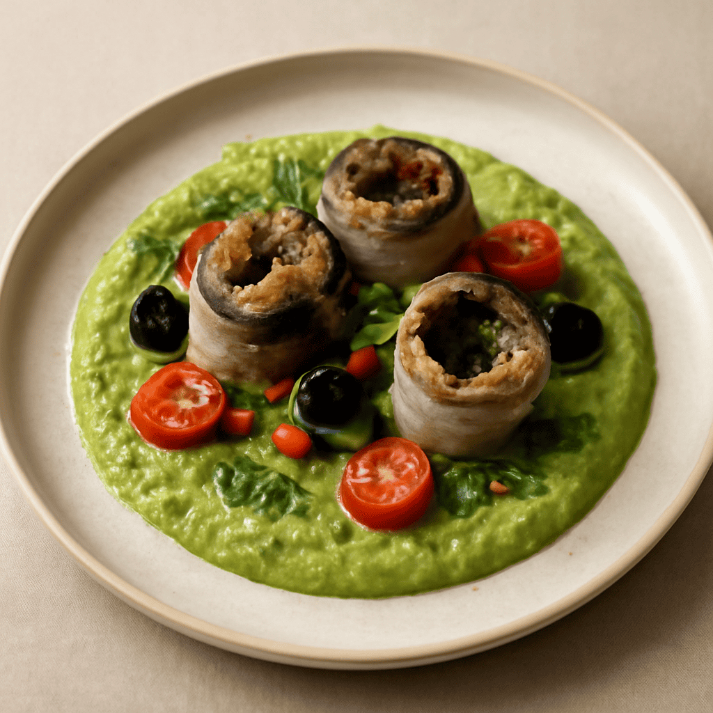 Rotolini di sgombro al finocchietto con salsa di zucchine