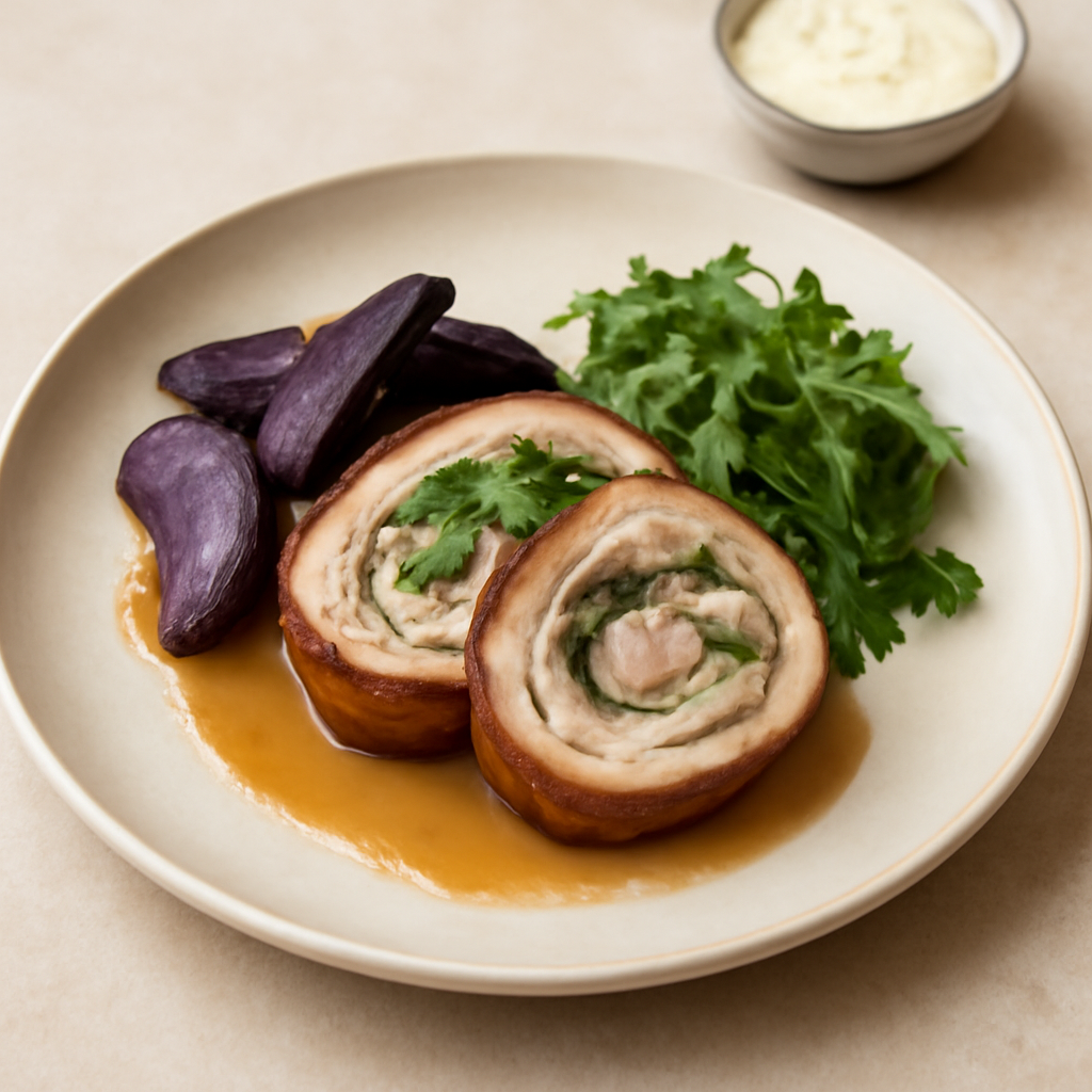 Rotolino di arista mascarpone e rucola