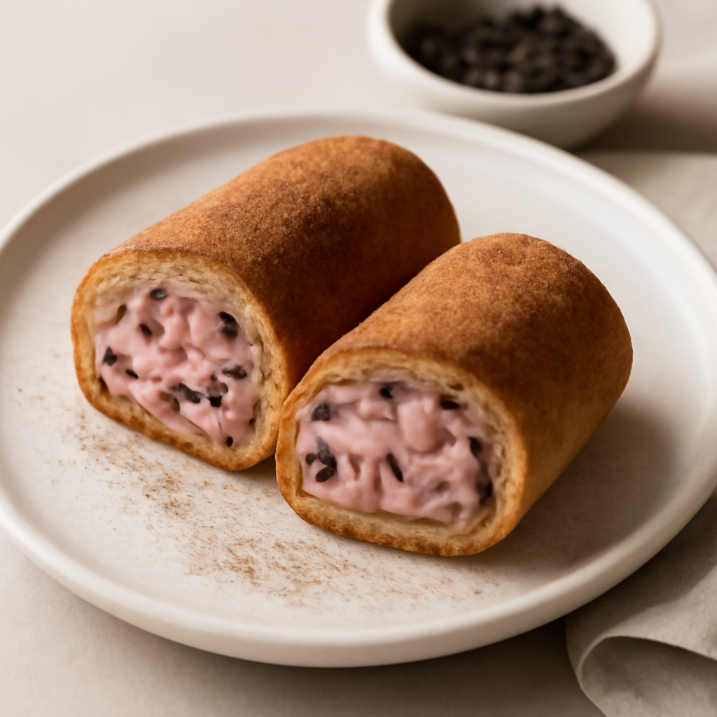 Rotolo alla cannella con ricotta alchermes e cioccolato