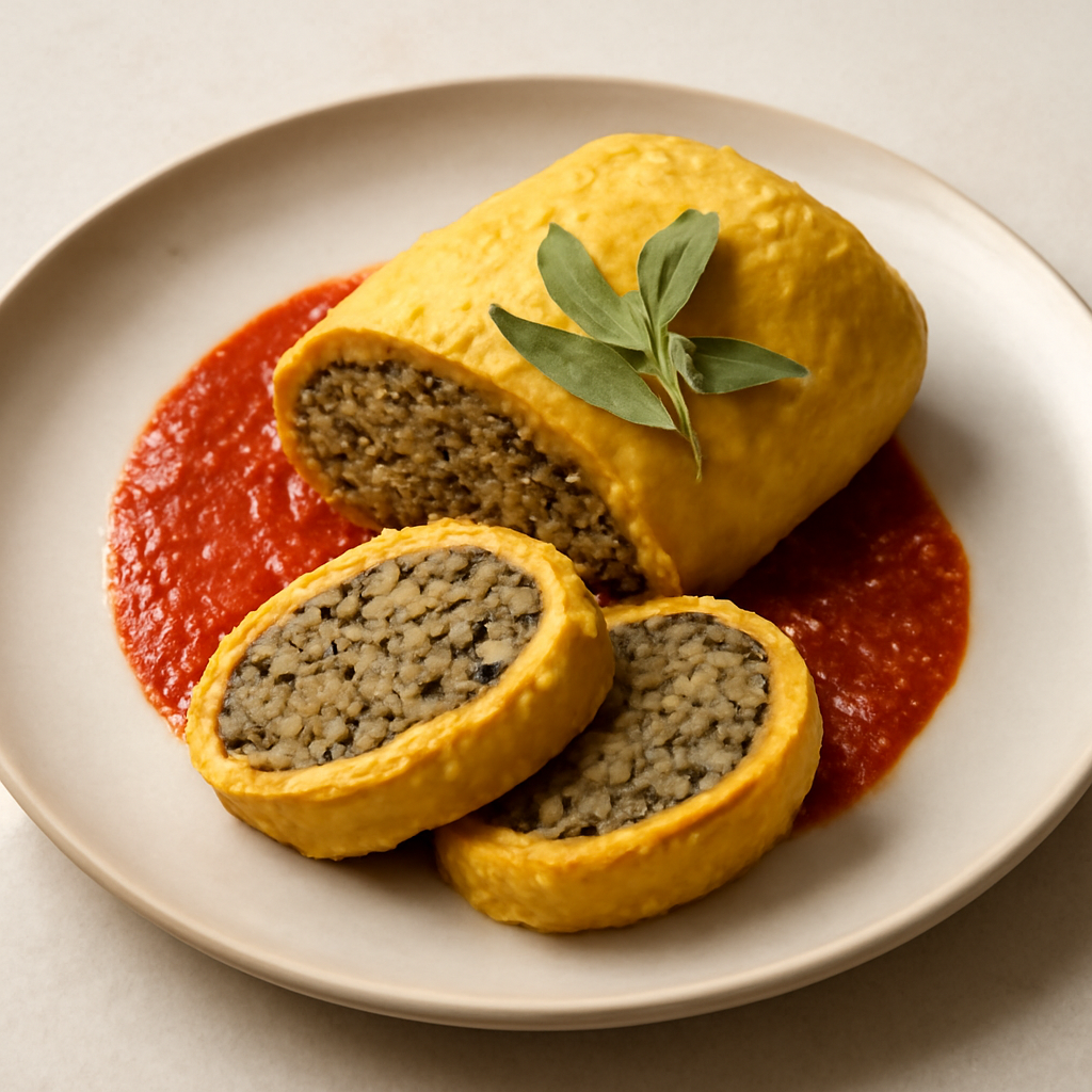 Rotolo Di Seitan In Crosta Gialla