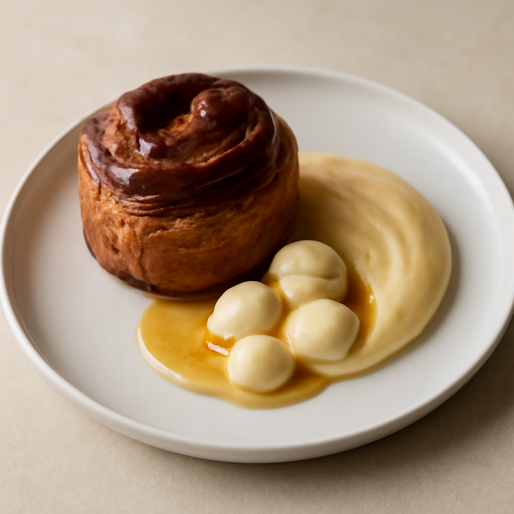 Rustico al gianduia con crema al dolce latte