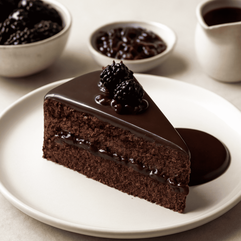 sacher con marmellata di more
