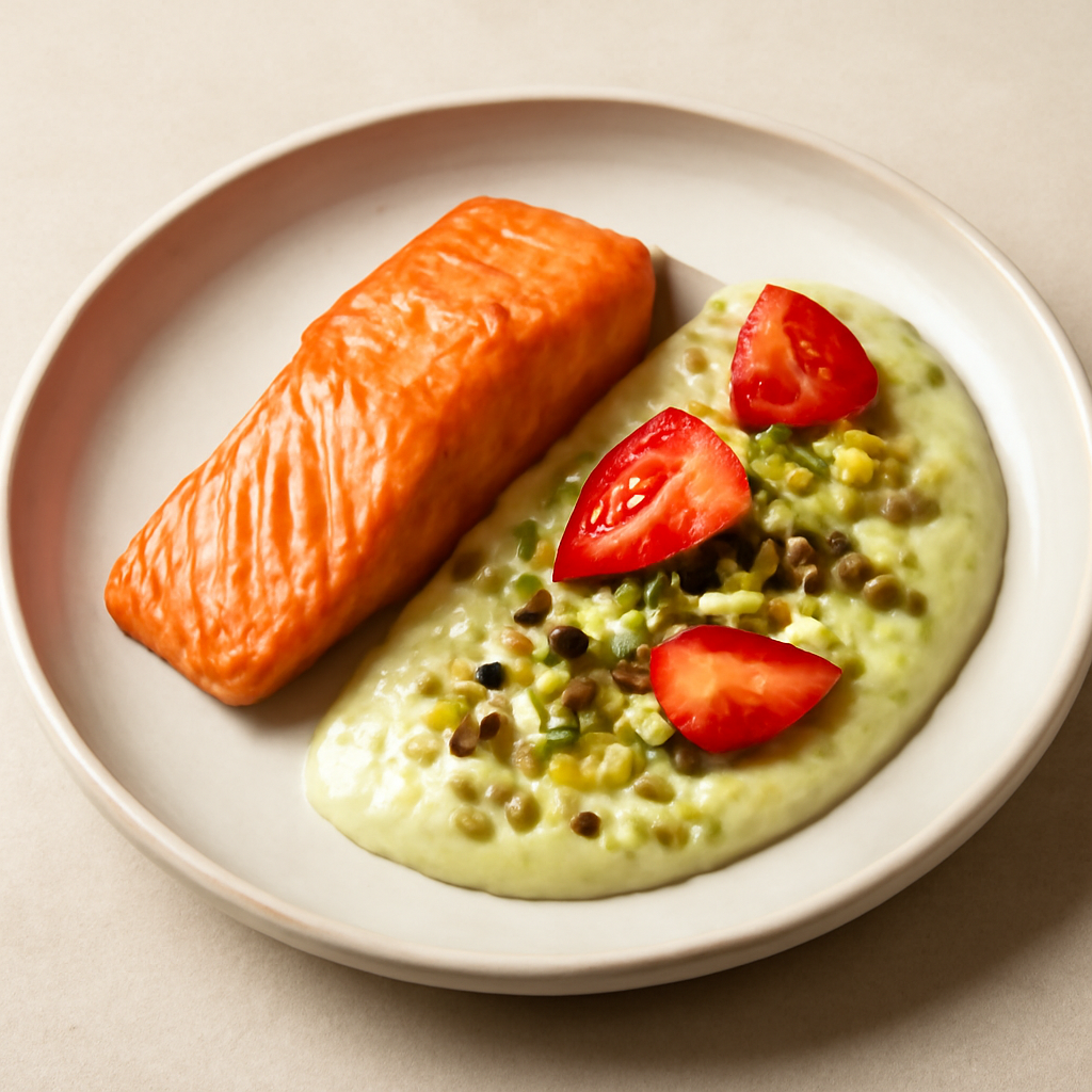 salmone yogurt e avocado