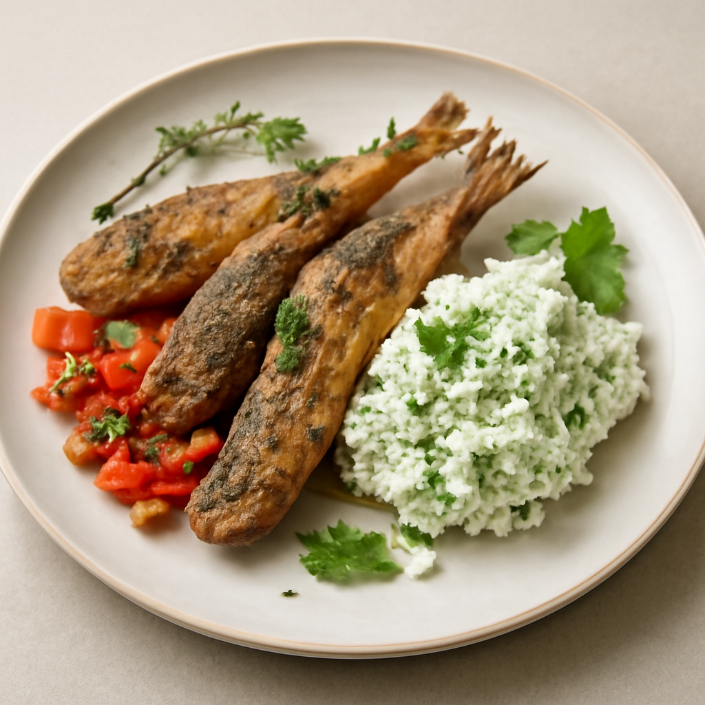 Sarde fritte con ricotta erborinata