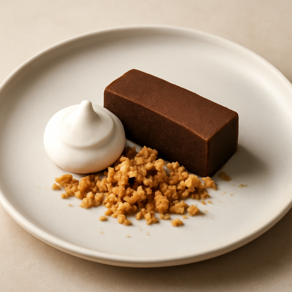 Semifreddo alla liquirizia con crumble