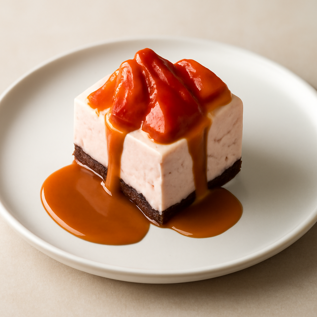 Semifreddo fragola e caramello mou