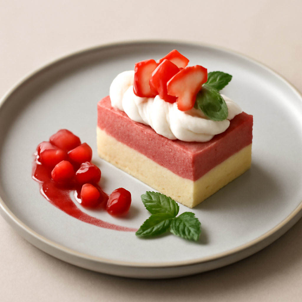 Semifreddo limone, fragola e menta