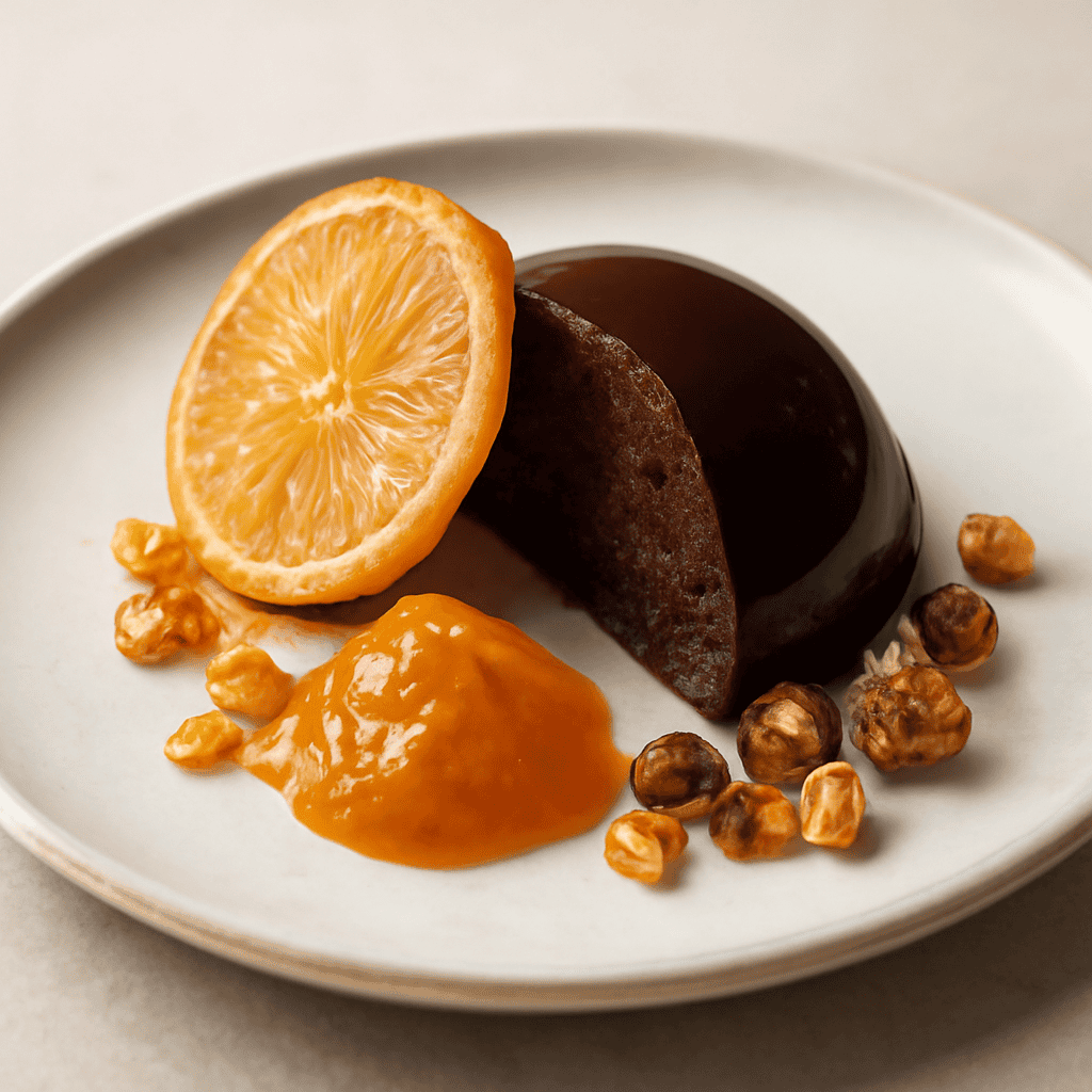 Semisfere cioccolato e arancia