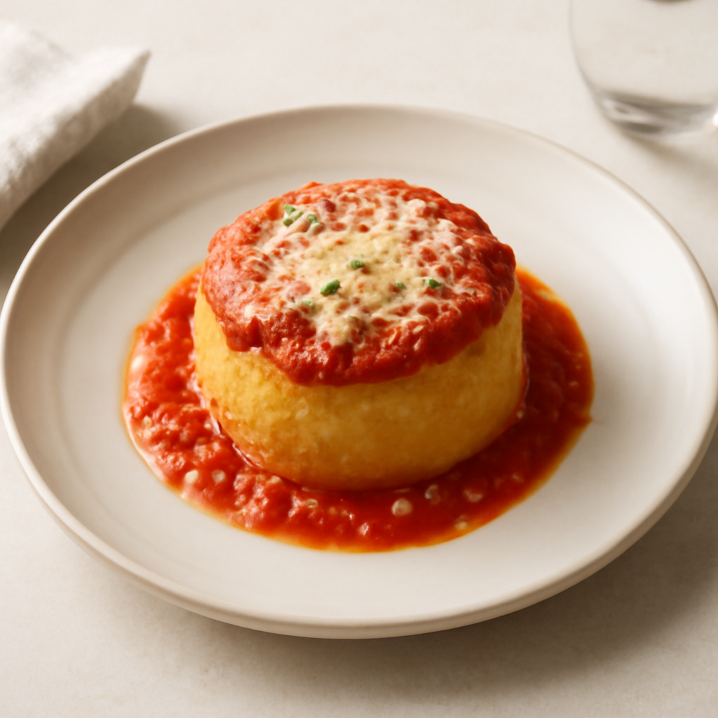 Sformatini  di polenta pasticciata