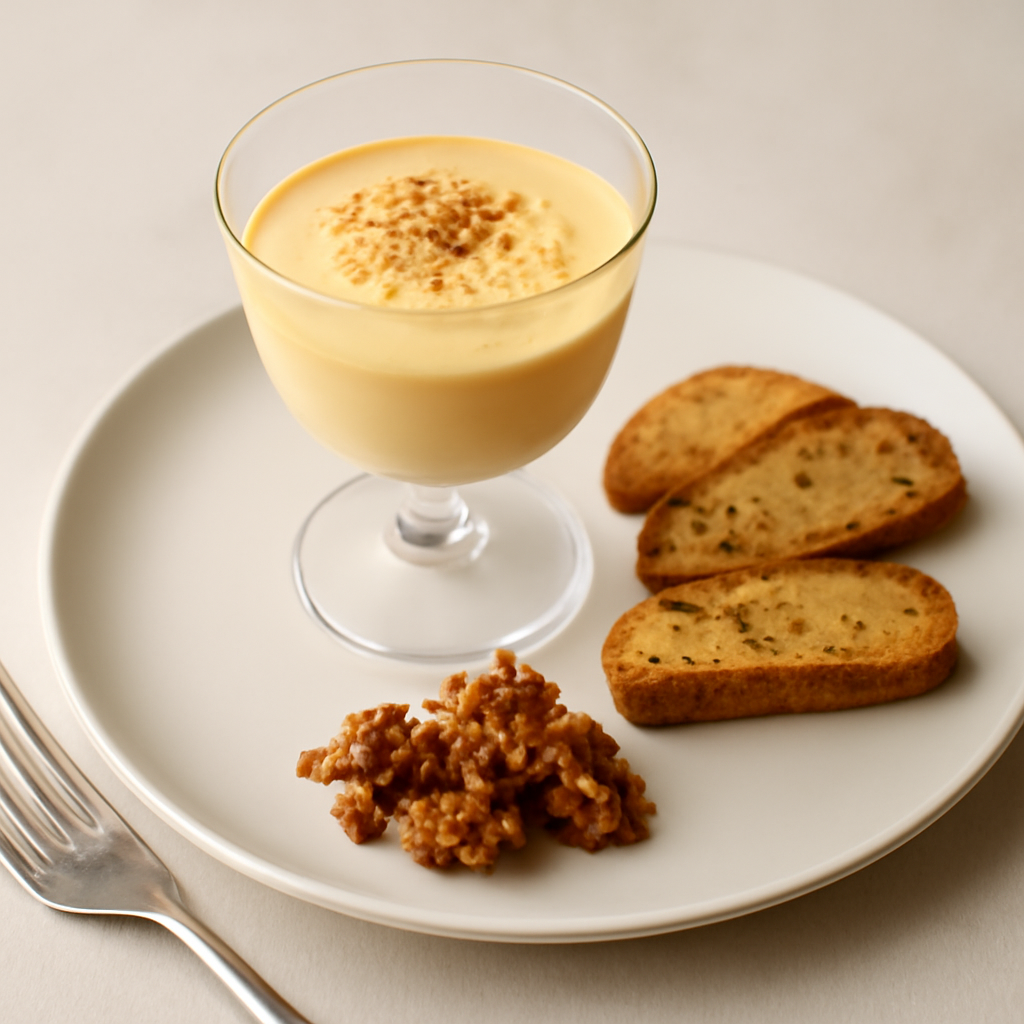 Spumone di zabaione con cantucci al profumo di marsala