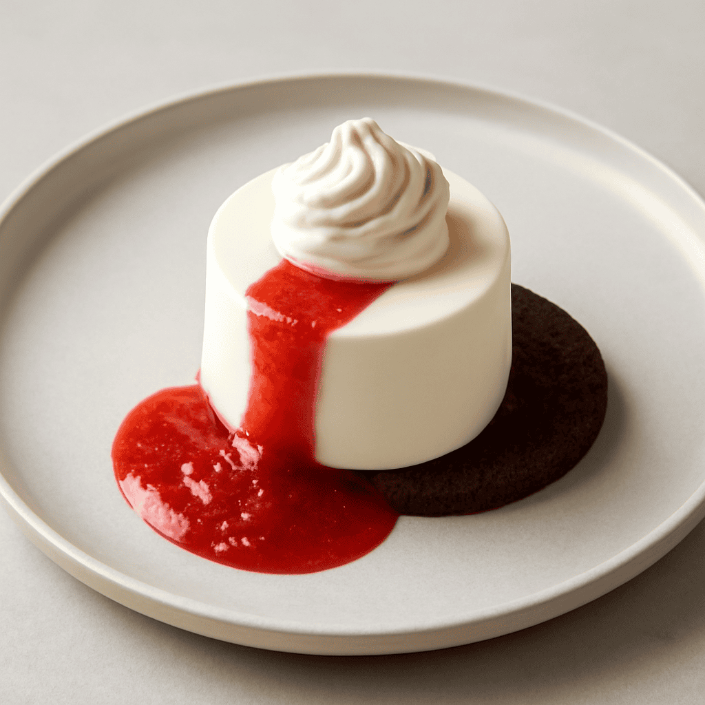Spumoso allo yogurt con gelatina alla fragola